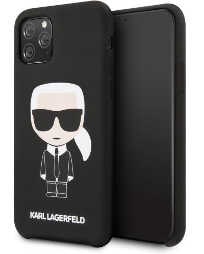 Калъф Karl Lagerfeld - Ikonik Karl, iPhone 11, черен - 2